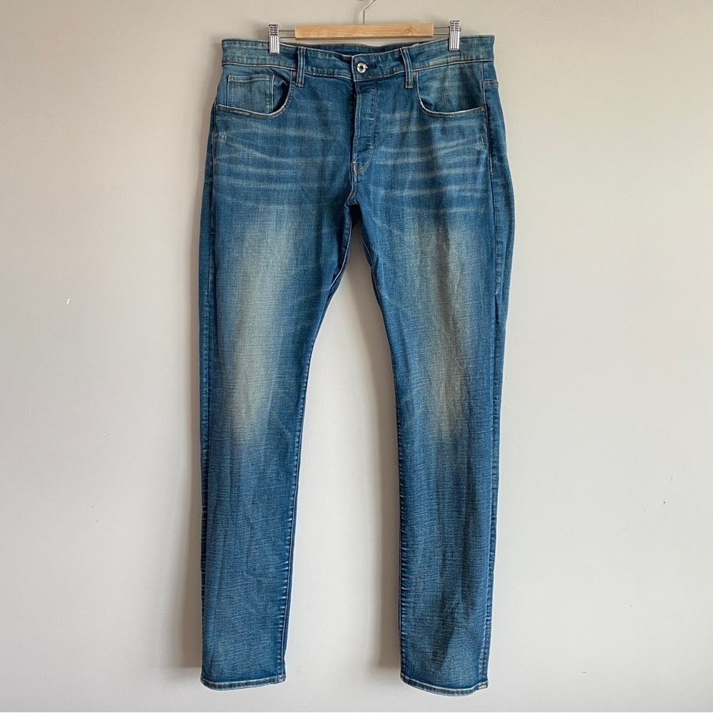G-star Raw 3301 Straight Tapered Blue Jeans Mens size 36X38